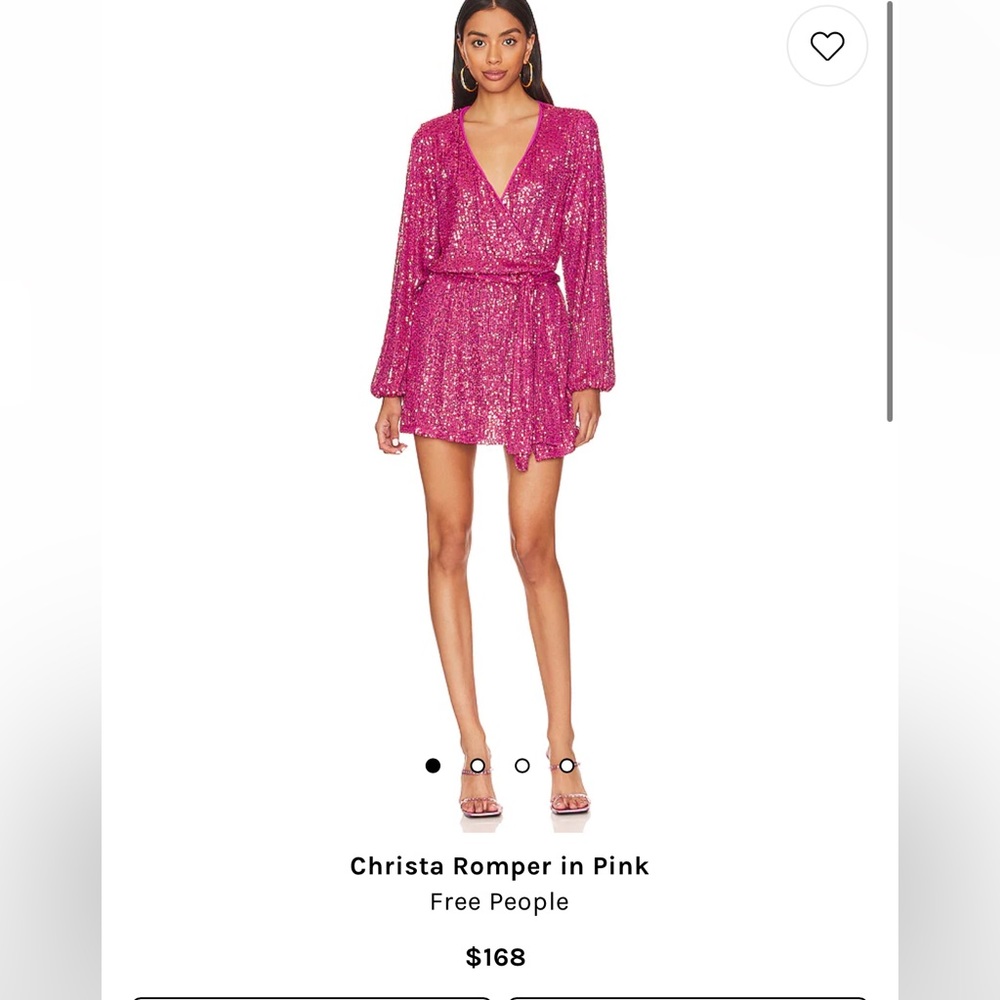 Christa Romper - Free People - Pink, Size Large